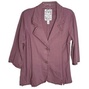 Nick & Mo Anthropologie Mauve Cardigan XL